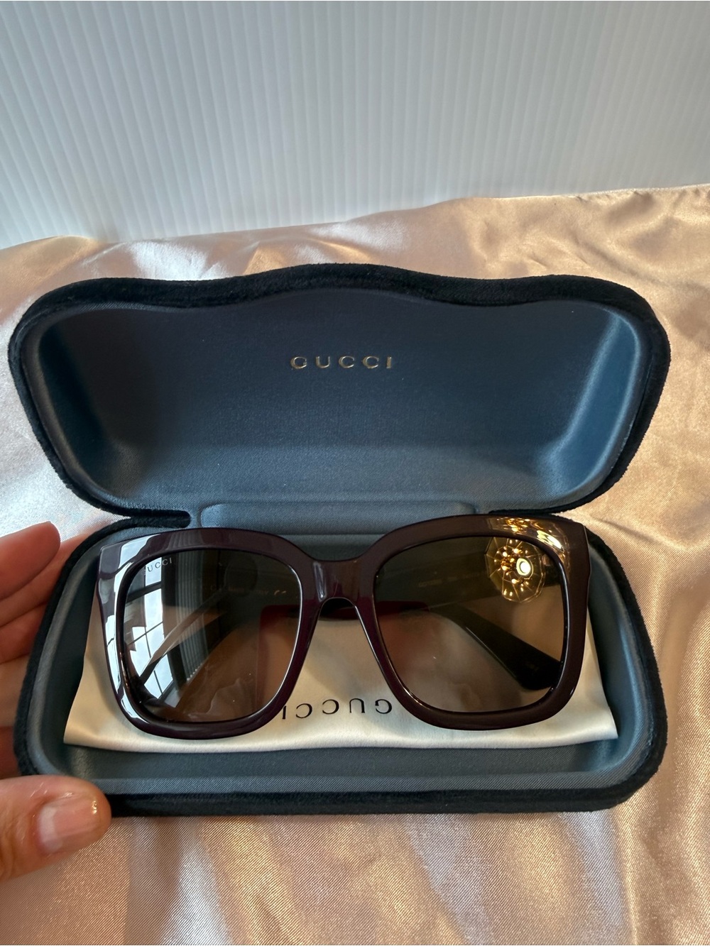 Gucci Women’s Square Sunglasses in Deep Plum